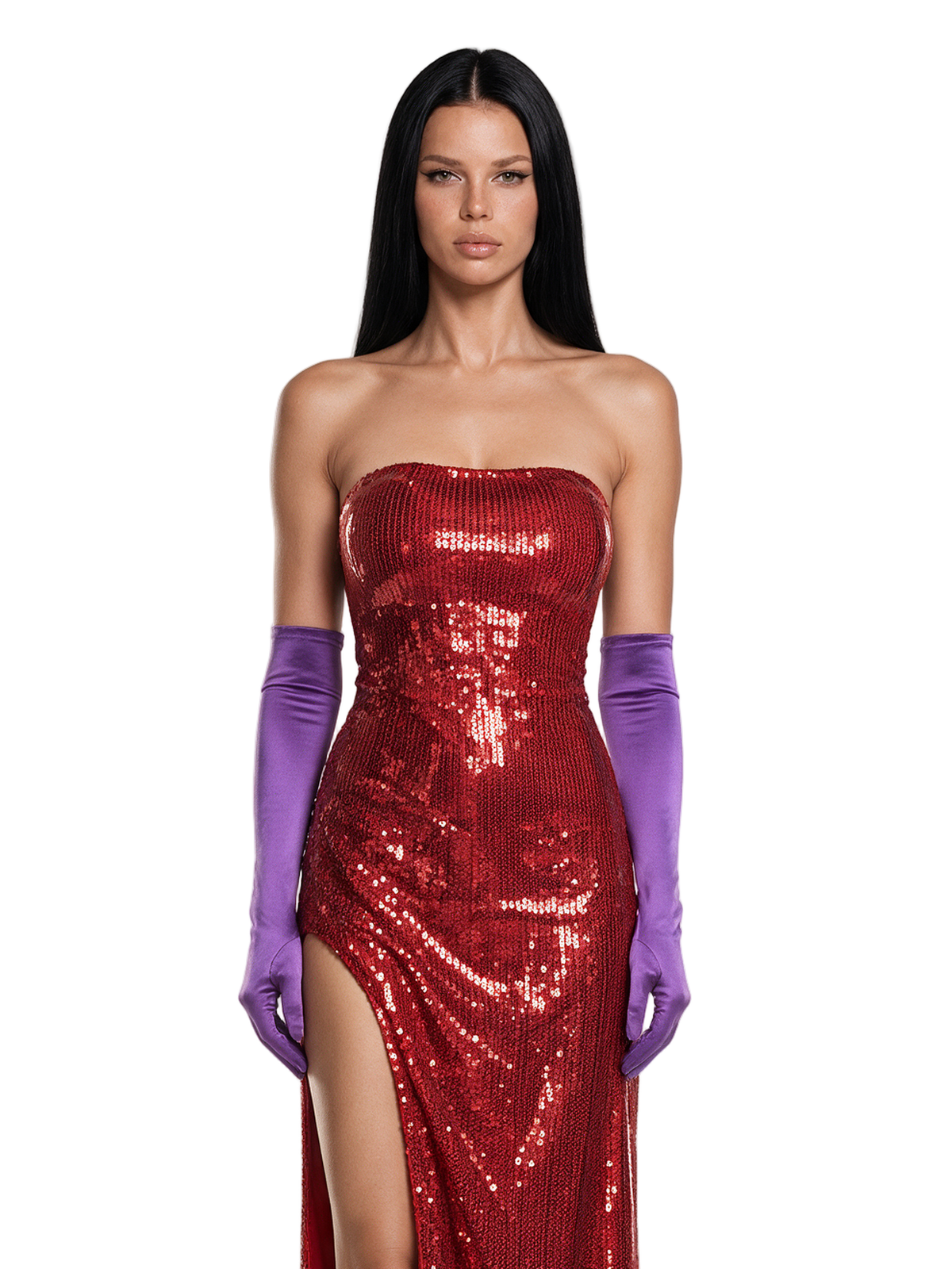 Sequin cartoon starlet costume