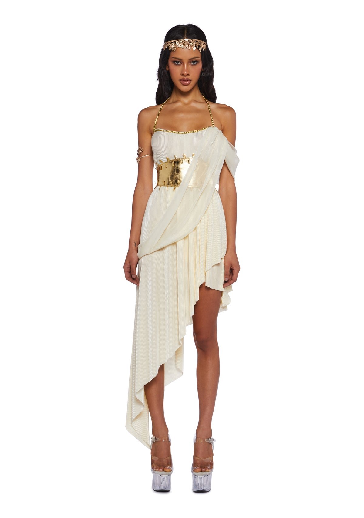 Golden goddess chiffon costume